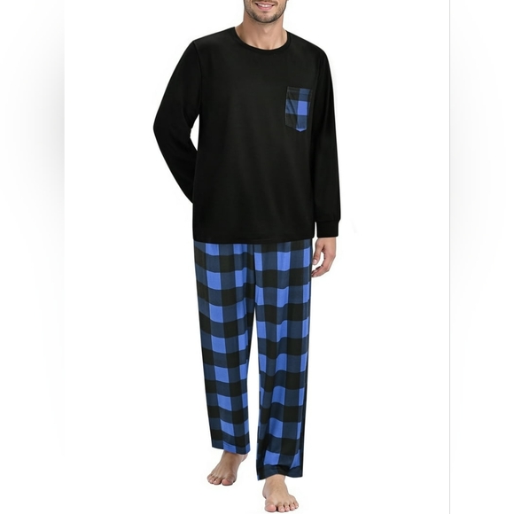 Men Pajamas Set Long Sleeve 2 Piece Set - Picture 2 of 5